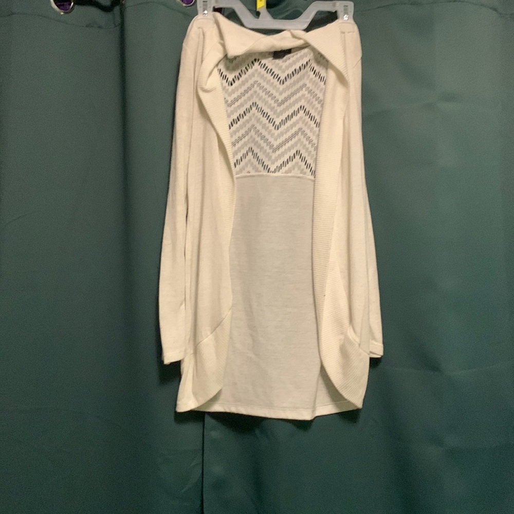 White cardigan
